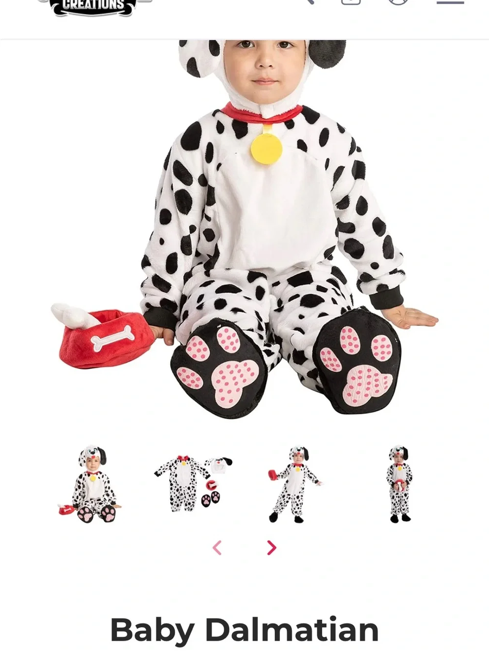 Spooktacular Creations Baby Dalmatian Halloween Costume Size 18-24 Months